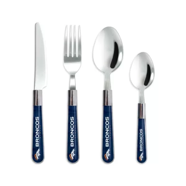 sportsvault NFL 16-Piece Denver Broncos Flatware Set (Service for 4)