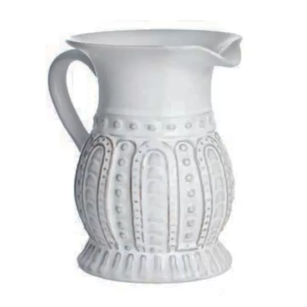 Abigails Charlot 32 fl. oz. Lace Design Ceramic Pitcher