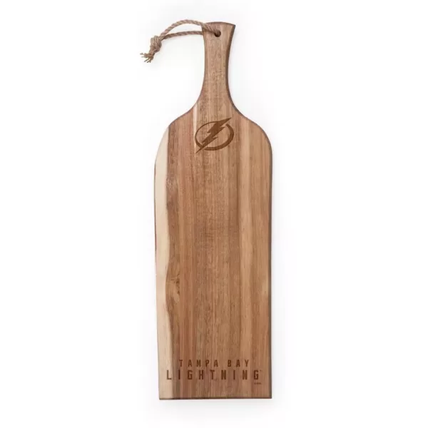 Picnic Time Tampa Bay Lightning 24 in. Acacia Wood Serving Plank