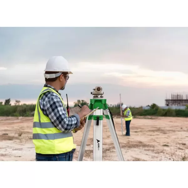 AdirPro Green Heavy-Duty Aluminum Survey Construction Tripod with Quick Clamp