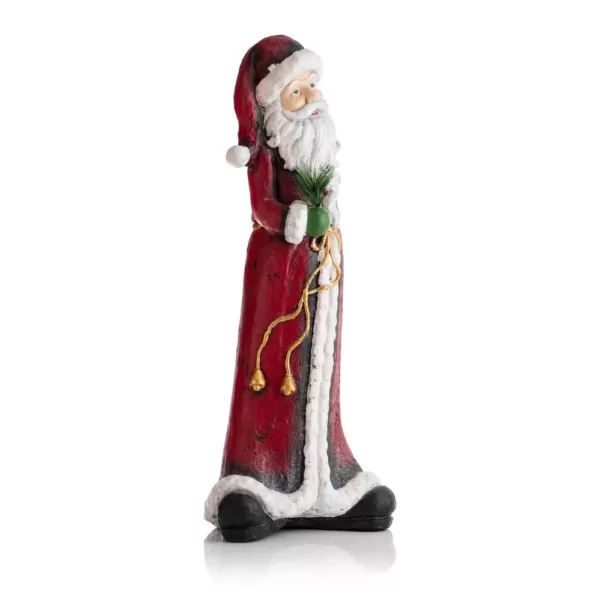 Alpine Corporation 28 in. Christmas Tall Skinny Santa Statuary