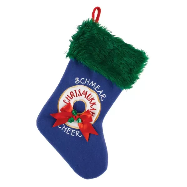 Amscan 18 in. Blue Chrismukkah Plush Fabric Stocking (2-Pieces)