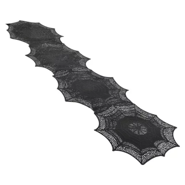 Amscan 13 in. x 0.1 in. x 54 in. Vinyl Halloween Spider Web Table Runner