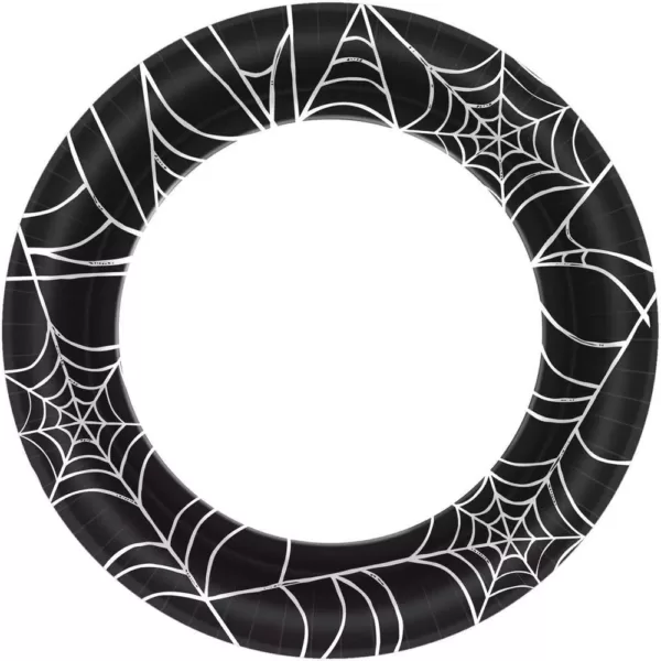 Amscan 10 in. x 10. in. Spider Web Round Paper Plate (40-Count, 4-Pack)