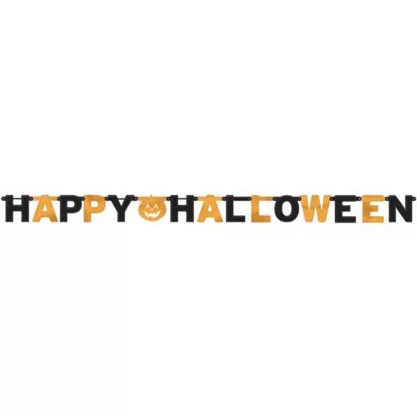 Amscan 6.25 in. x 7.75 ft. Halloween Foil Letter Banner (3-Pack)