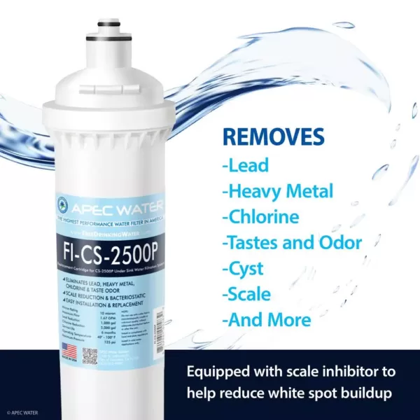 APEC Water Systems CS-Series 5,000 Gal. Replacement Filter for CS-2500P Under-Counter Water Filtration System with Scale Inhibitor