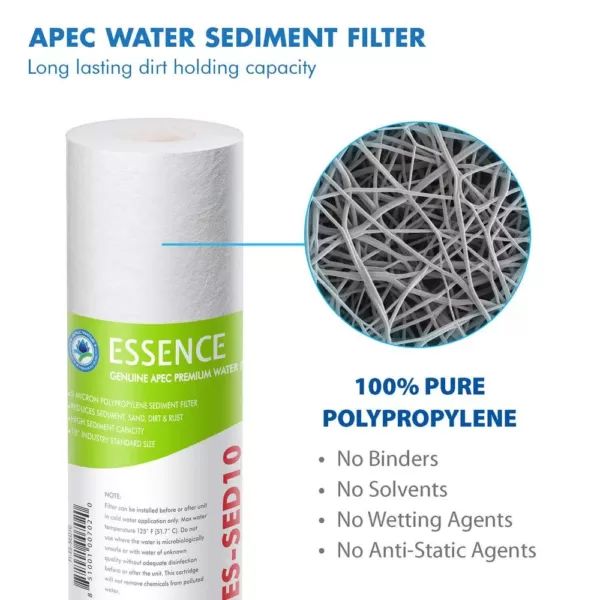 APEC Water Systems Essence 10 in. Replacement Pre-Filter Set with pH+ Calcium Carbonate Re-Mineralization Filter for ROES-PH75