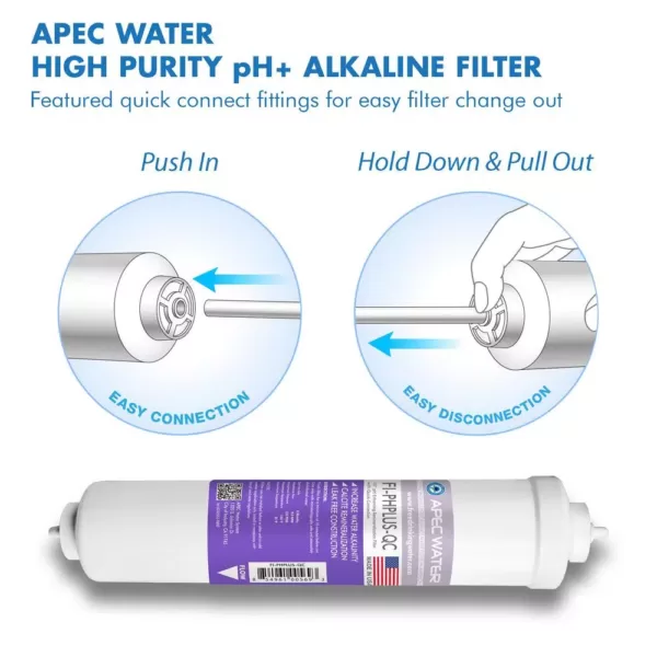 APEC Water Systems Essence ROES-PHUV75 Replacement Water Filter Cartridge Pre-Filter Set with Alkaline and UV Sanitation Stage 1-3, 5 and 7