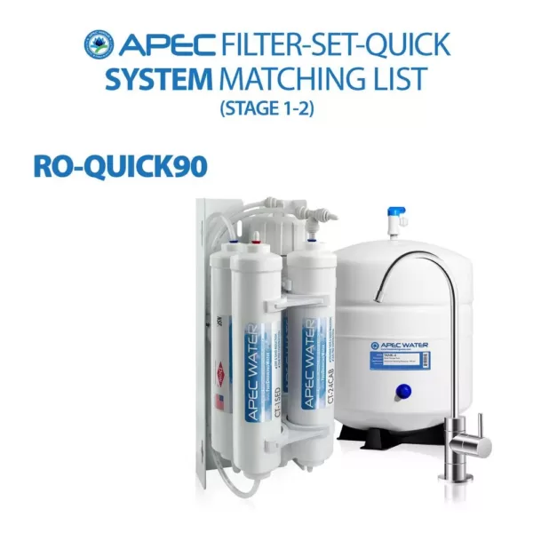 APEC Water Systems Ultimate 10 in. Quick Connect Under Counter Reverse Osmosis Replacement Pre-Filter Set for RO-QUICK90 Stage 1-2