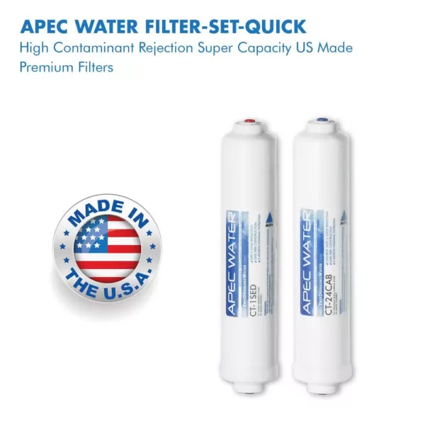 APEC Water Systems Ultimate 10 in. Quick Connect Under Counter Reverse Osmosis Replacement Pre-Filter Set for RO-QUICK90 Stage 1-2