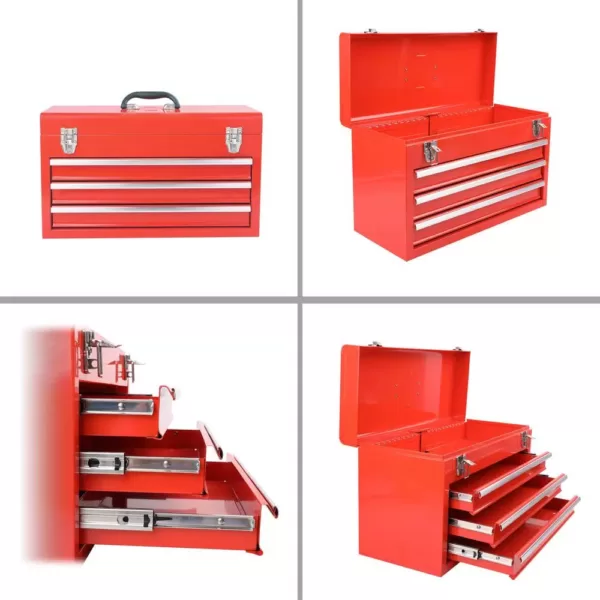 Apollo All Purpose Mechanics Tool Kit in 3-Drawer Steel Tool Box (300-Piece)