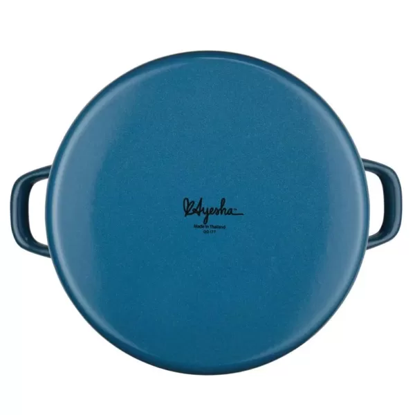 Ayesha Curry Home Collection 12 qt. Steel Nonstick Stock Pot in Twilight Teal with Lid