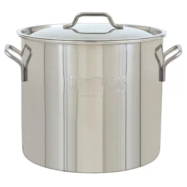 Bayou Classic Brew Kettle 30 qt. Stainless Steel Stock Pot with Lid