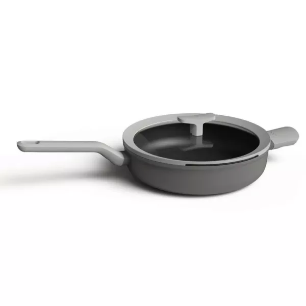 BergHOFF Leo 3.1 qt. Aluminum Nonstick Saute Pan in Grey with Glass Lid