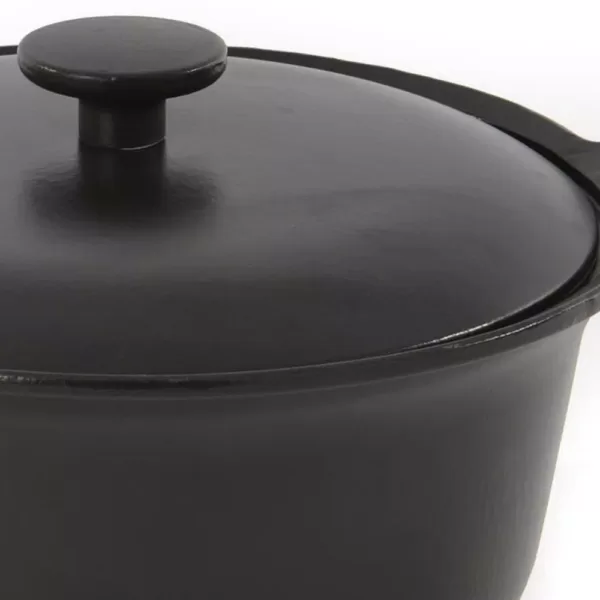 BergHOFF Ron 4.4 qt. Cast Iron Stock Pot in Black with Lid