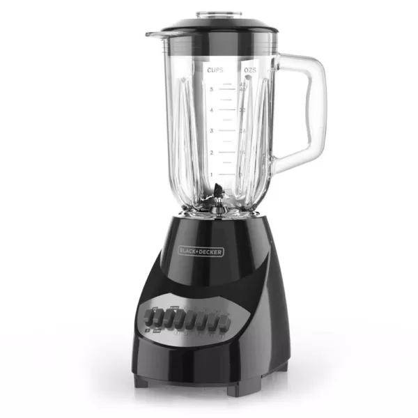 BLACK+DECKER 40 oz. 10-Speed Black Countertop Blender