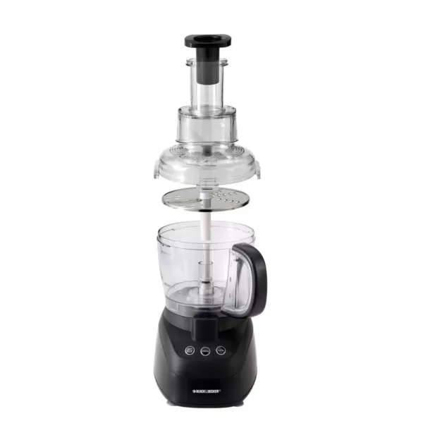 BLACK+DECKER Wide Mouth 10-Cup 2-Speed Black Food Processor