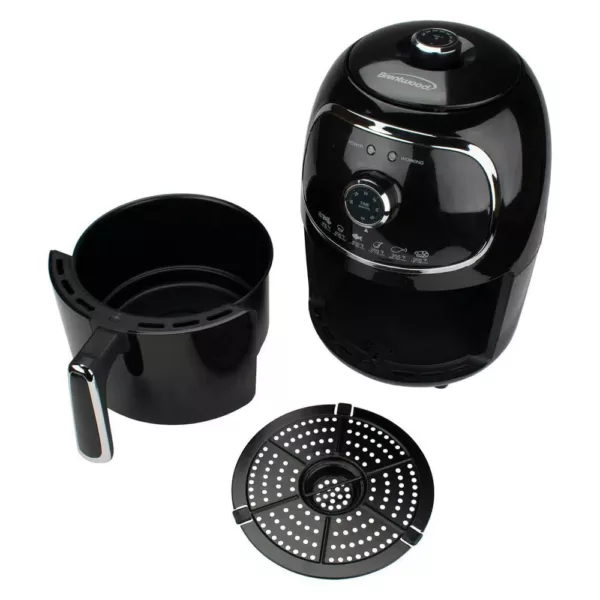 Brentwood Appliances 2 qt. Black Small Electric Air Fryer with Timer and Temperature Control