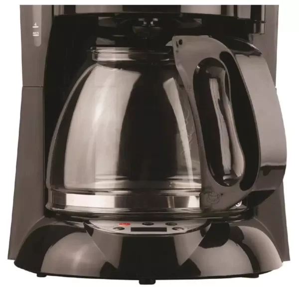 Brentwood Appliances 12-Cup Black Coffee Maker and 2-Slice Black Toaster with Extra-Wide Slots