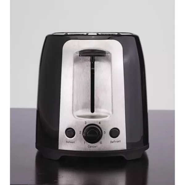 Brentwood Appliances 12-Cup Black Coffee Maker and 2-Slice Black Toaster with Extra-Wide Slots