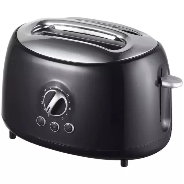 Brentwood Retro 2-Slice Black Extra-Wide Slot Toaster with Cool-Touch Exterior