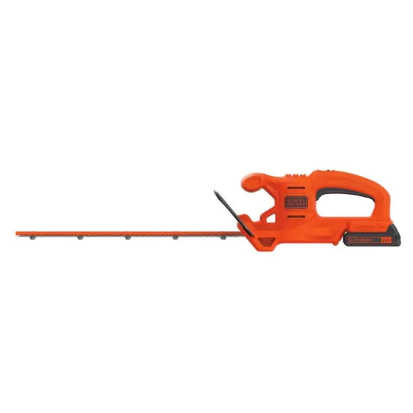 BLACK+DECKER 18 in. 20V MAX Lithium-Ion Cordless Hedge Trimmer with (1) 1.5Ah Battery & Charger Included