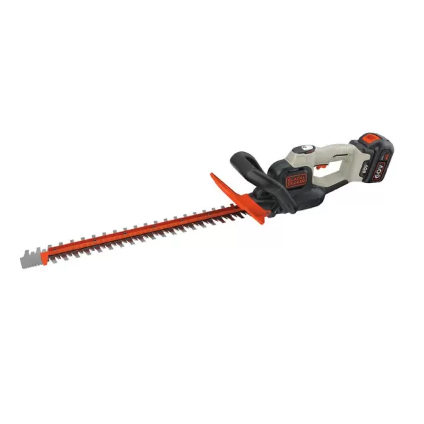 BLACK+DECKER 24 in. 60V MAX Lithium-Ion Cordless POWERCUT Hedge Trimmer with (1) 1.5Ah Battery and Charger Included