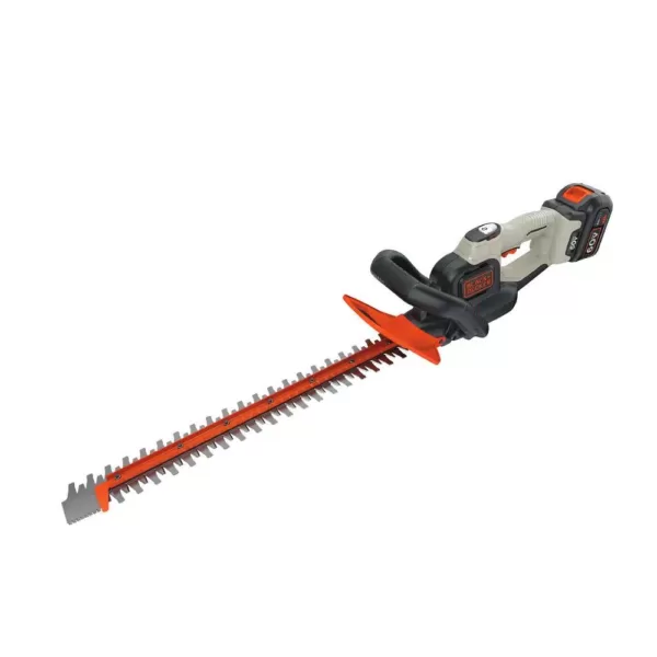 BLACK+DECKER 24 in. 60V MAX Lithium-Ion Cordless POWERCUT Hedge Trimmer with (1) 1.5Ah Battery and Charger Included