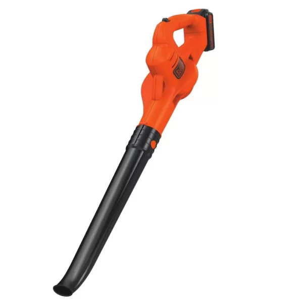 BLACK+DECKER 130 MPH 100 CFM 20V MAX Lithium-Ion Cordless Handheld Leaf Sweeper with (1) 1.5Ah Battery and Charger Included