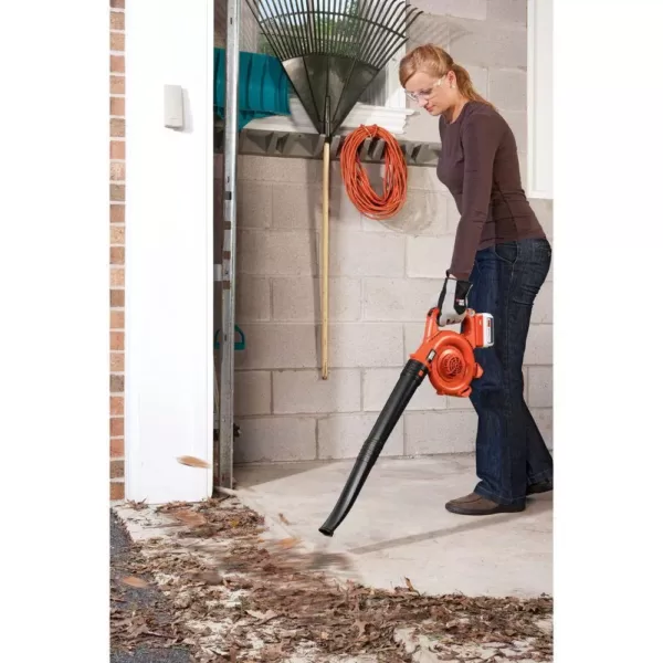 BLACK+DECKER 120 MPH 90 CFM 40V MAX Lithium-Ion Cordless Handheld Leaf Sweeper (Tool Only)