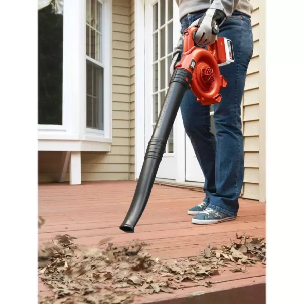 BLACK+DECKER 120 MPH 90 CFM 40V MAX Lithium-Ion Cordless Handheld Leaf Sweeper (Tool Only)