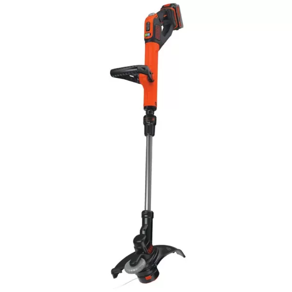 BLACK+DECKER 12 in. 20V MAX Lithium-Ion Cordless String Trimmer with (1) 3.0Ah Battery, (1) 2.0Ah Battery, Charger and Bonus Sweeper