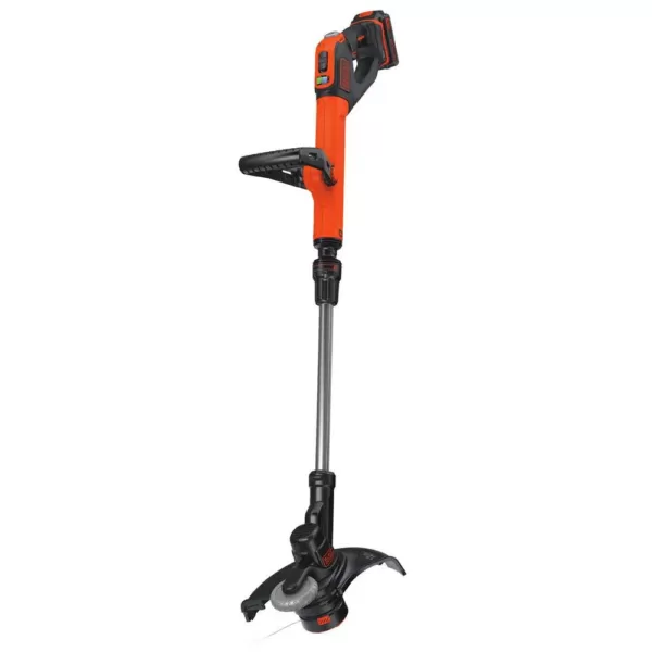 BLACK+DECKER 12 in. 20V MAX Lithium-Ion Cordless String Trimmer with (2) 1.5Ah Batteries and Charger Included