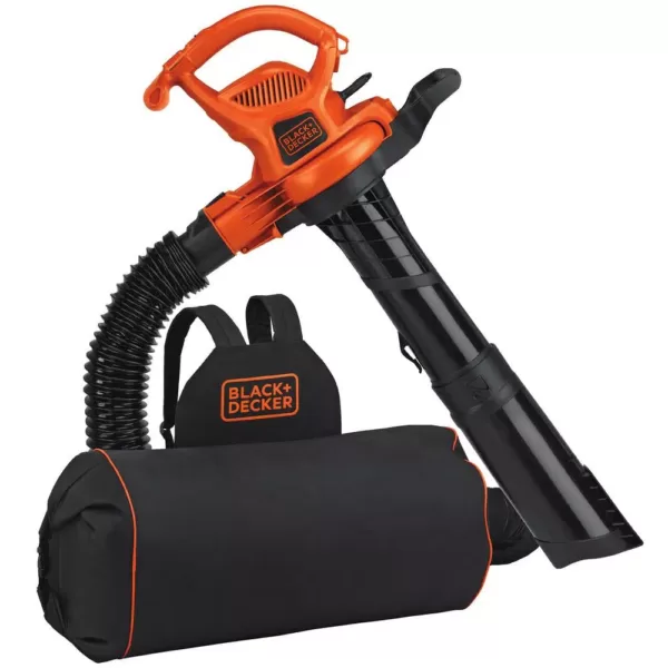 BLACK+DECKER 250 MPH 400 CFM 12 Amp 3-in-1 Corded Electric Backpack Leaf Blower/Vac/Mulcher