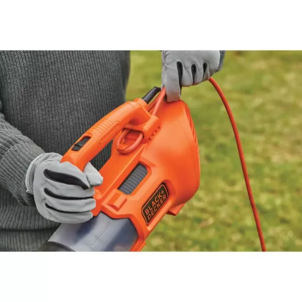 BLACK+DECKER 140 MPH 450 CFM 9 Amp Corded Electric Axial Leaf Blower