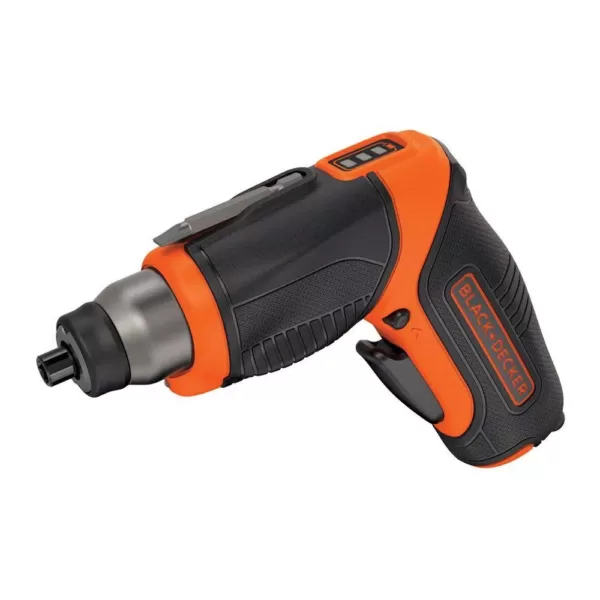 BLACK+DECKER 4-Volt MAX Lithium-Ion Cordless Rechargeable Pivot Screwdriver with Charger and Accessories