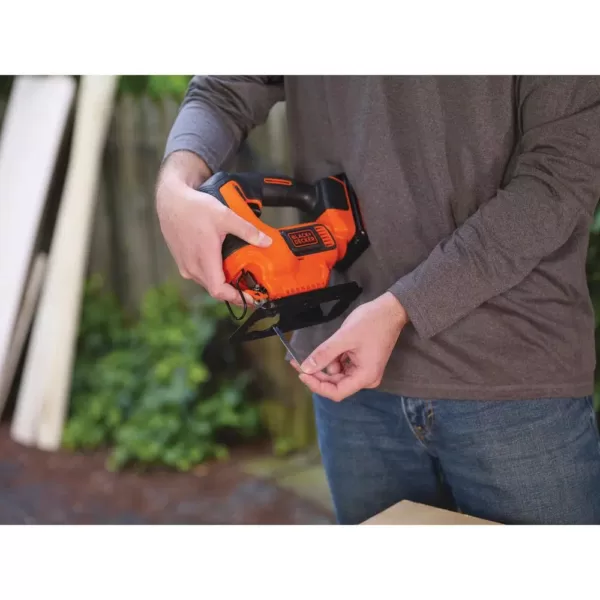 BLACK+DECKER 20-Volt MAX Lithium-Ion Cordless Jigsaw with 1.5 Ahr Battery and Charger