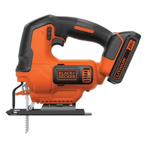 BLACK+DECKER 20-Volt MAX Lithium-Ion Cordless Jigsaw with 1.5 Ahr Battery and Charger