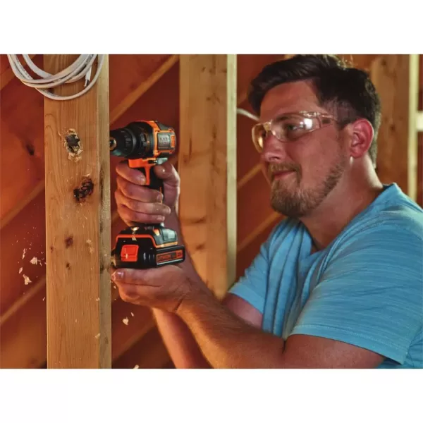 BLACK+DECKER 20-Volt MAX Lithium-Ion Cordless 3/8 in. Drill/Driver with Battery 1.5Ah and Charger