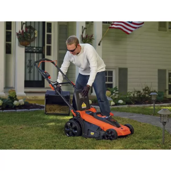 BLACK+DECKER 20 in. 40V MAX Lithium-Ion Cordless Walk Behind Push Lawn Mower with (2) 2.5Ah Batteries and Charger Included