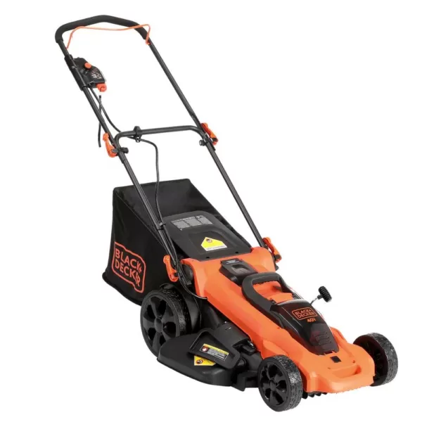 BLACK+DECKER 20 in. 40V MAX Lithium-Ion Cordless Walk Behind Push Lawn Mower with (2) 2.5Ah Batteries and Charger Included