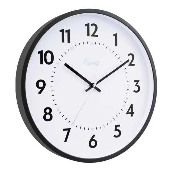 Equity by La Crosse 14 in. Commercial Black Analog Wall Clock