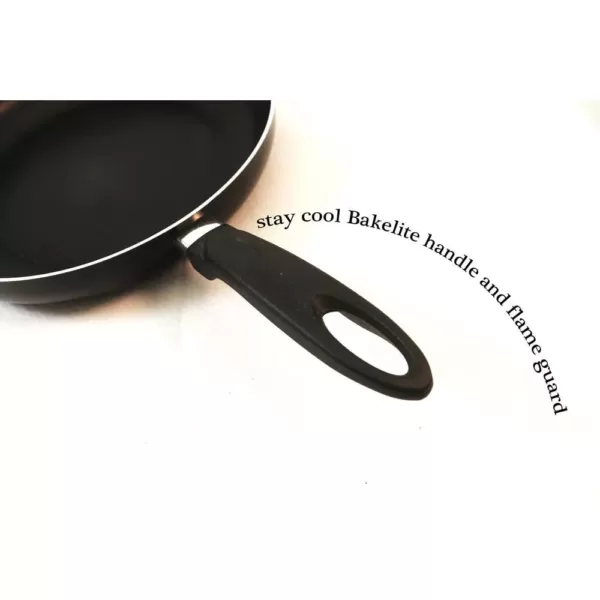 ExcelSteel Professional 12 in. Aluminum Nonstick Frying Pan in Black