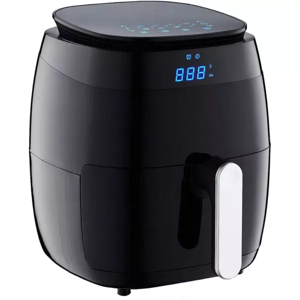 GoWISE USA 5 Qt. Black Air Fryer with Duo Touchscreen Display