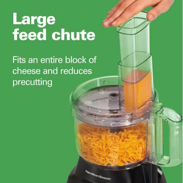 Hamilton Beach 8-Cup 2-Speed Black Food Processor and Vegetable Chopper