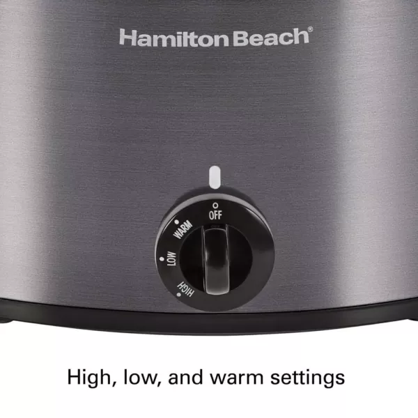 Hamilton Beach 10 Qt. Black Slow Cooker with Folding Handles