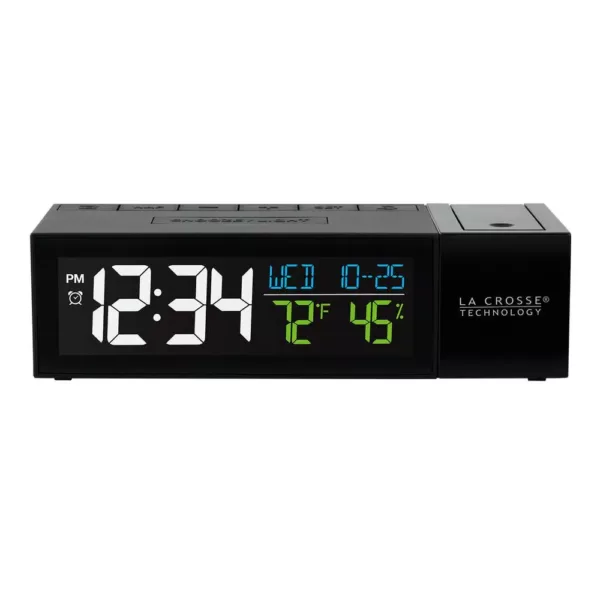 La Crosse Technology Pop-Up Bar Projection Alarm Clock with USB Charging Port