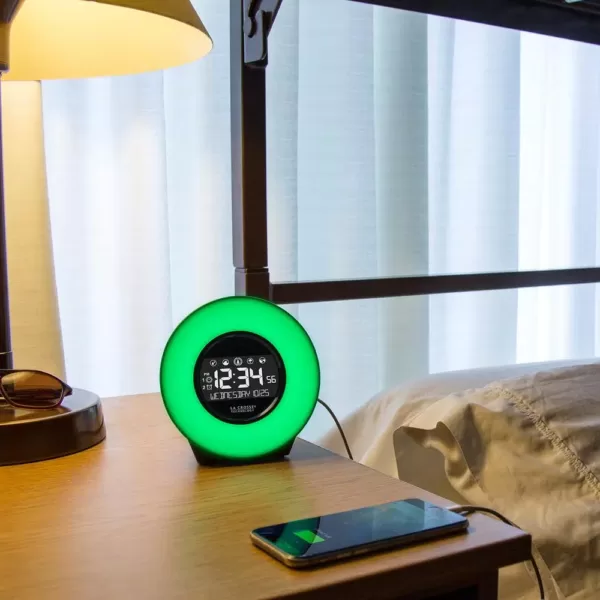 La Crosse Technology Color Mood Light Alarm Clock with Nature Sounds