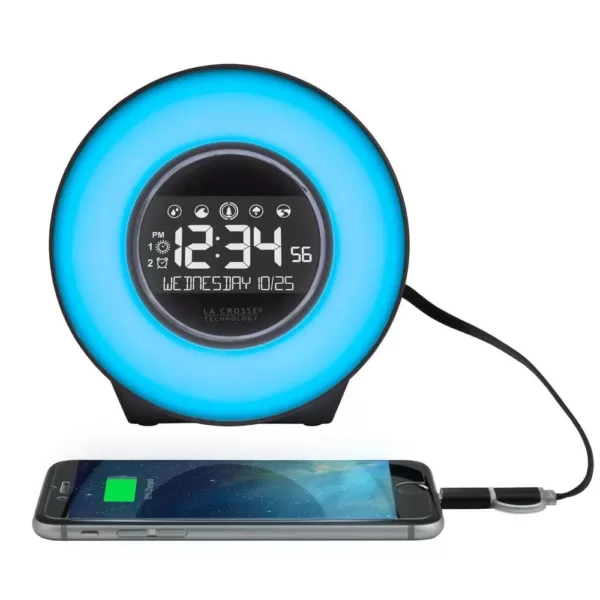 La Crosse Technology Color Mood Light Alarm Clock with Nature Sounds