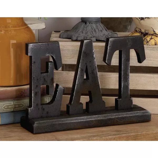 LITTON LANE 12 in. x 8 in. Home and Hearth "EAT" Wood Sign